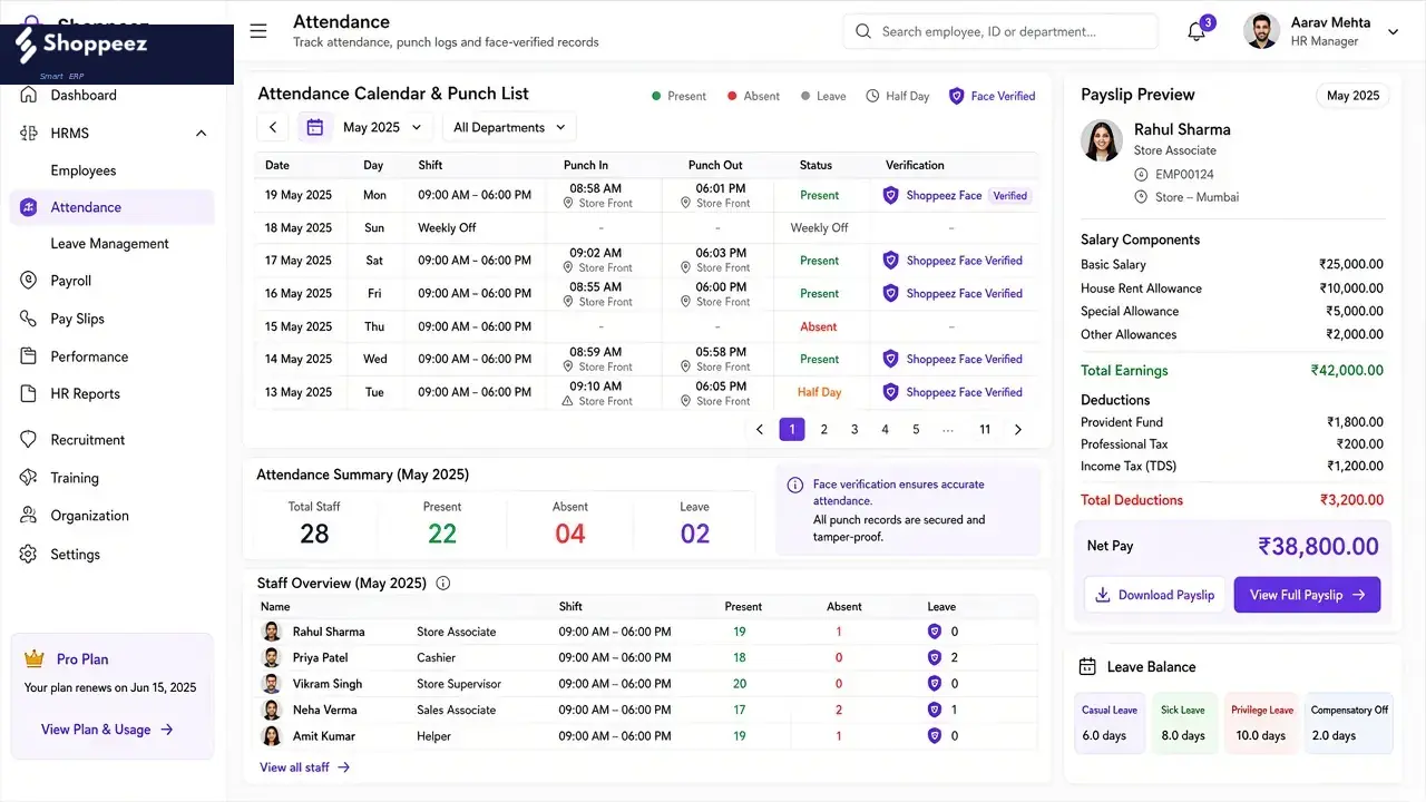 Shoppeez Payroll module preview